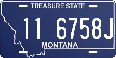 MT license plate 116758J