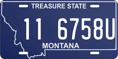 MT license plate 116758U