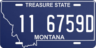 MT license plate 116759D