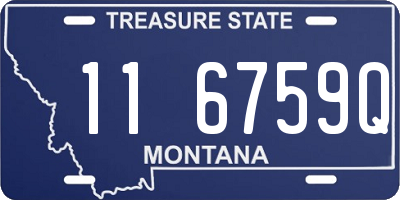 MT license plate 116759Q