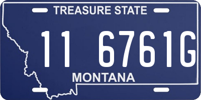 MT license plate 116761G