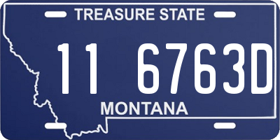 MT license plate 116763D