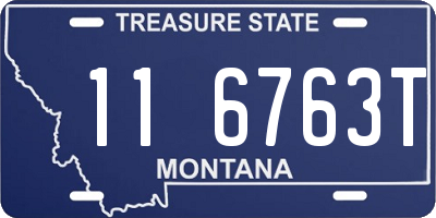 MT license plate 116763T
