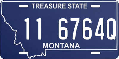 MT license plate 116764Q