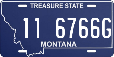 MT license plate 116766G