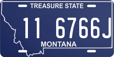 MT license plate 116766J