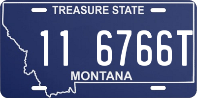 MT license plate 116766T