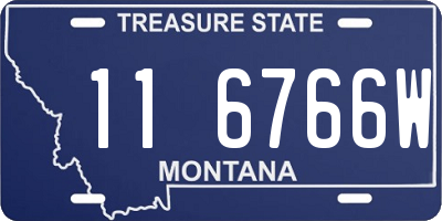 MT license plate 116766W