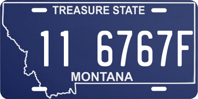 MT license plate 116767F