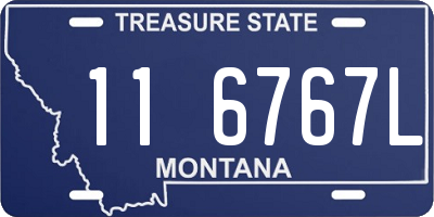 MT license plate 116767L
