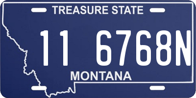 MT license plate 116768N