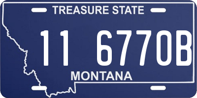 MT license plate 116770B