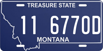 MT license plate 116770D