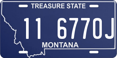 MT license plate 116770J