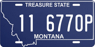 MT license plate 116770P