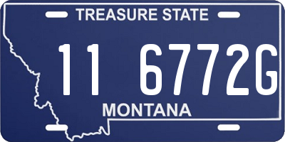 MT license plate 116772G
