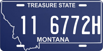 MT license plate 116772H