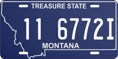 MT license plate 116772I