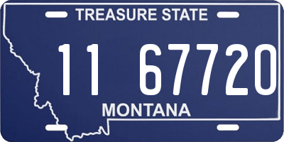 MT license plate 116772O