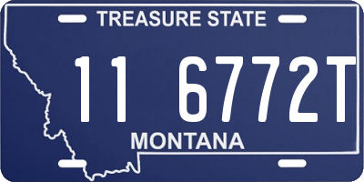 MT license plate 116772T