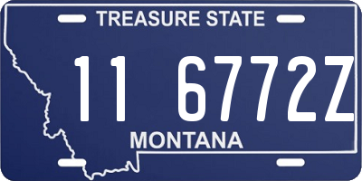 MT license plate 116772Z
