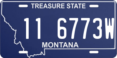 MT license plate 116773W