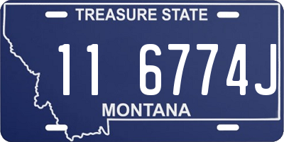 MT license plate 116774J