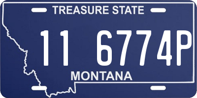 MT license plate 116774P
