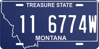 MT license plate 116774W