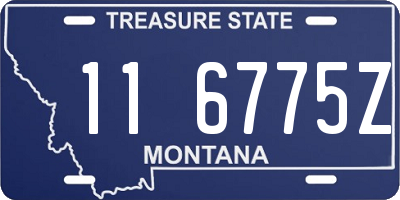 MT license plate 116775Z