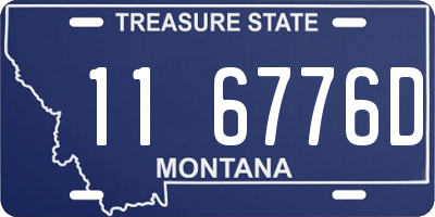 MT license plate 116776D