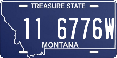 MT license plate 116776W