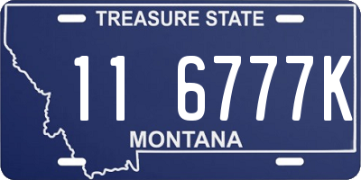 MT license plate 116777K