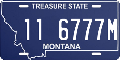 MT license plate 116777M