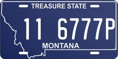 MT license plate 116777P