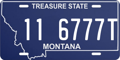 MT license plate 116777T