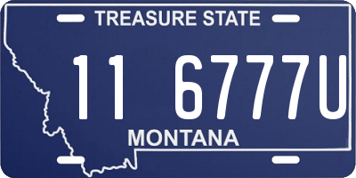 MT license plate 116777U