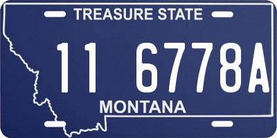 MT license plate 116778A