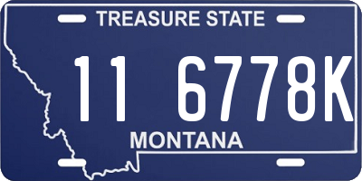 MT license plate 116778K