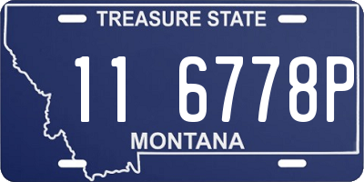 MT license plate 116778P