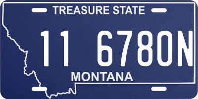 MT license plate 116780N