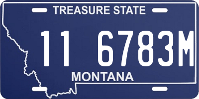 MT license plate 116783M