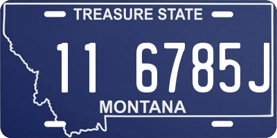 MT license plate 116785J