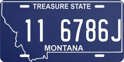 MT license plate 116786J