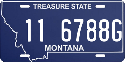 MT license plate 116788G