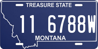 MT license plate 116788W