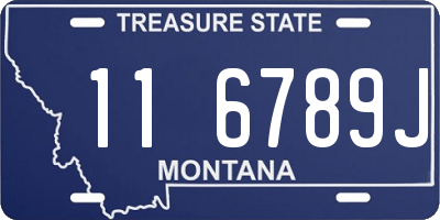 MT license plate 116789J