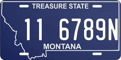 MT license plate 116789N