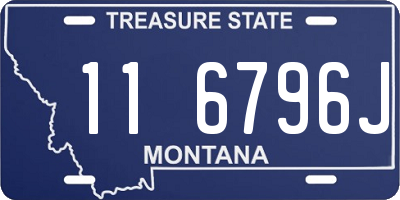 MT license plate 116796J