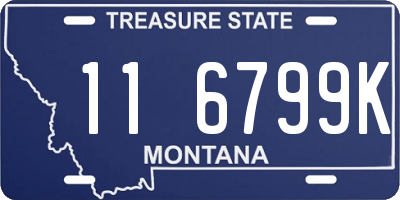 MT license plate 116799K